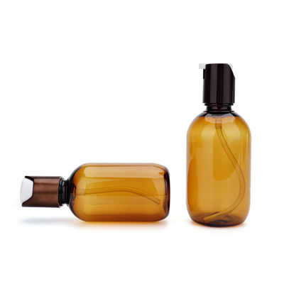 30ml 60ml 130ml प्लास्टिक लोशन बोतल एम्बर कलर स्क्रीन प्रिंटिंग